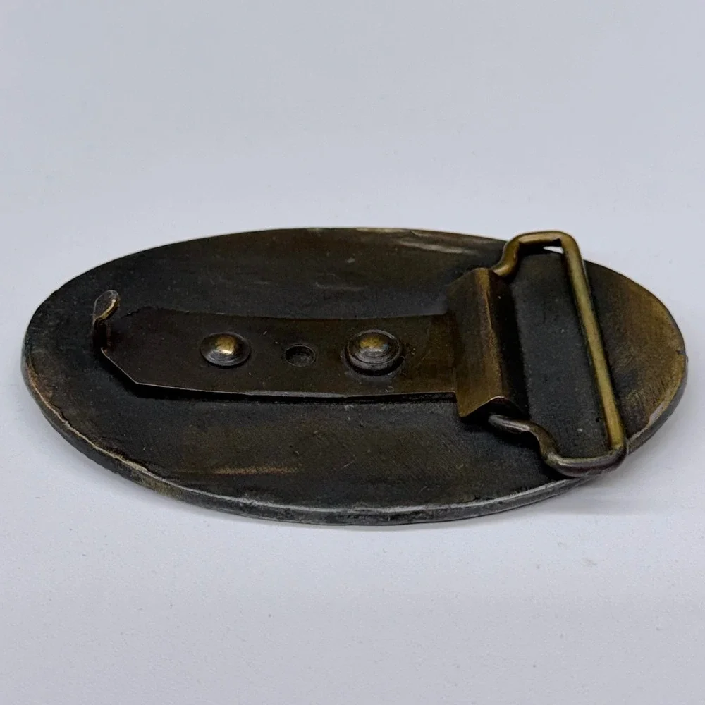 Vintage Coca-Cola Belt Buckle Brass/Bronze Tone‎ Oval 5 Cents At Fountains Mens